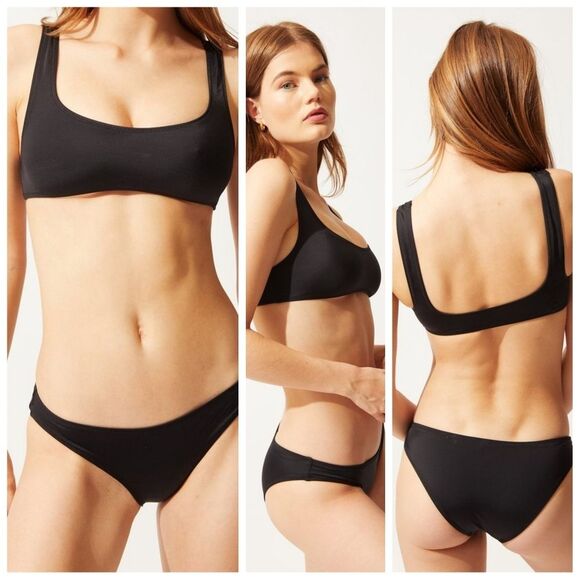 NWT|SOLID & STRIPED Elle Black Bikini Top, XS - Picture 1 of 7